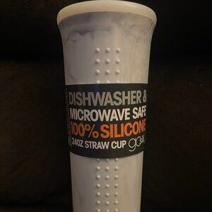 Reusable Silicone Straw Cup and Tumbler, 24oz